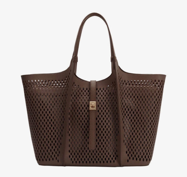 Malia Laser Cut Vegan Leather Tote